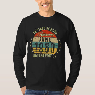 Juni 1960 62:a födelsedagen 62 år efter Fantastisk T Shirt