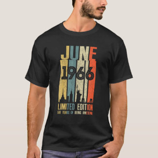 Juni 1966 56 Birthday 56 Year Old 1966 Birthday VI T Shirt