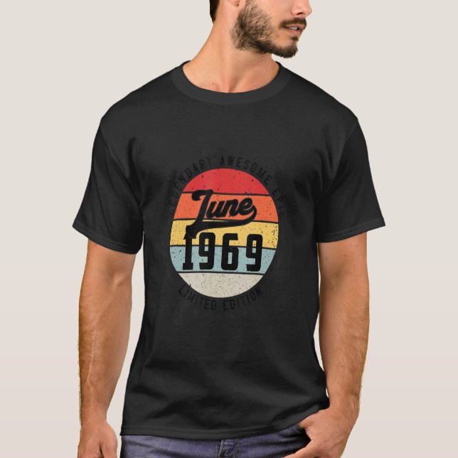 Juni 1969 53:e födelsedagen 53 år efter att ha var t shirt (Framsida)