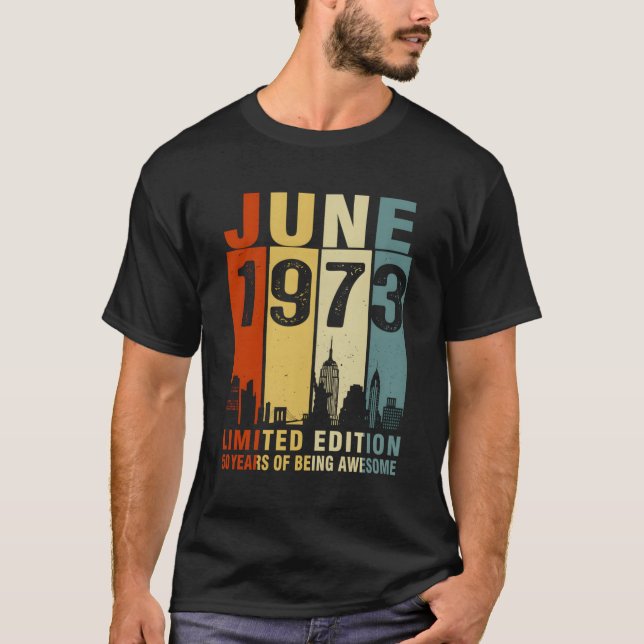 Juni 1973 50 års vistelse i Fantastisk T Shirt (Framsida)
