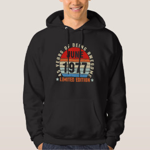 Juni 1977 Födelsedag 45 år efter Fantastisk Hoodie