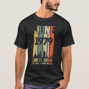 Juni 1979 43 Födelsedag 43 år gammal 1979 Födel T Shirt