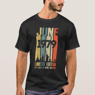 Juni 1979 43 Födelsedag 43 år gammal 1979 Födelsed T Shirt
