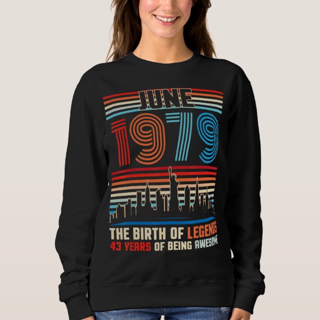 Juni 1979 Födelsedagen för raserna 43 år efter bin T Shirt (Framsida)