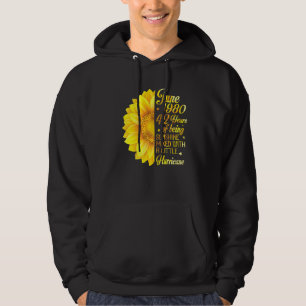 juni 1980 Solrosblandningar 42 år Hoodie