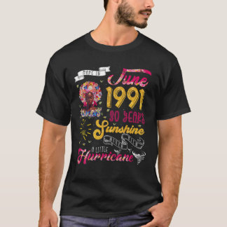 juni 1991: 30 år då solsken blandats med hurri t shirt