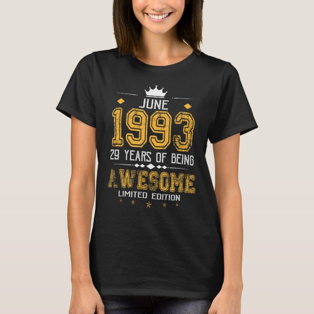 Juni 1993 29 års vistelse i Fantastisk T Shirt (Framsida)