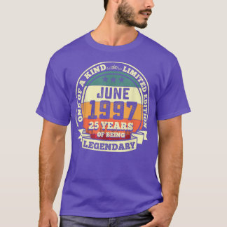 Juni 1997 25:e födelsedagspresent 25 år efter leg t shirt