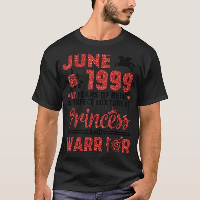 Juni 1999 23 år som Perfekt Mixture Prince T Shirt (Framsida)