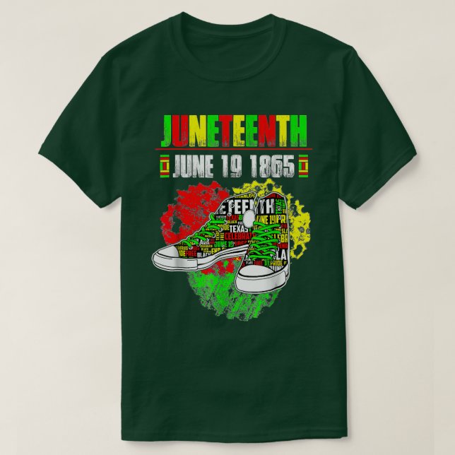 Juni 19 1865 Junttonde  afrikanen i T Shirt (Design framsida)