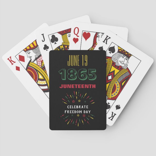 Juni 19 1865 Junttonde svart historikfyrverkerier Casinokort (Baksidan)