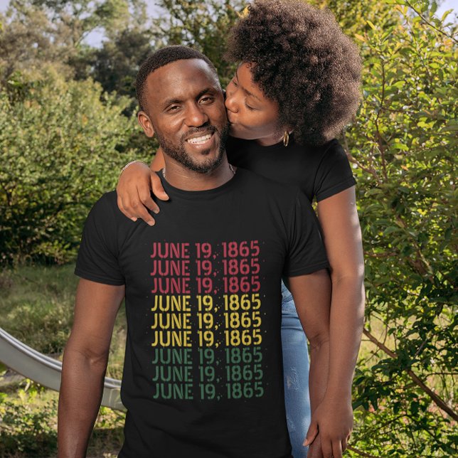 Juni 19 1865 Repeat Text Black History Junetonde T Shirt (Skapare uppladdad)