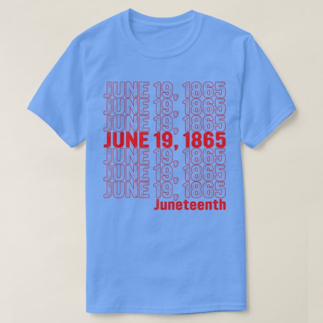 Juni 19 1865 Svarta historiens månad Afrikas ameri T Shirt (Design framsida)