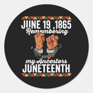 Juni 19 1865 Till minne av mina gäster Junth Runt Klistermärke
