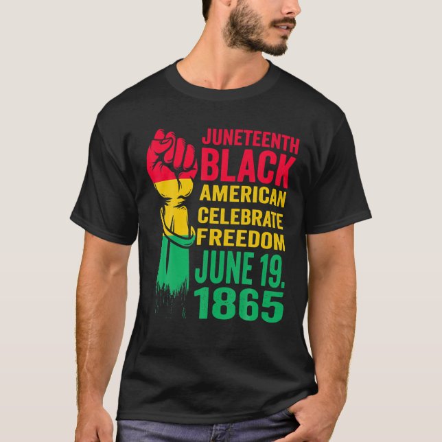 Juni 19 juni 1865 Firande Free-Ish-Pridet FR T Shirt (Framsida)