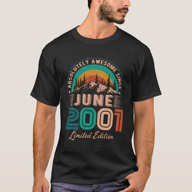 Juni 2001 Birthday Fantastisk sedan juni 2001 T Shirt (Framsida)
