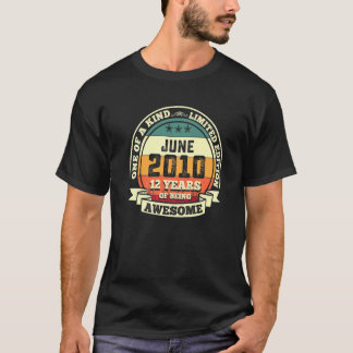 Juni 2010 12:e födelsedag 12 år efter Fantastisk T Shirt
