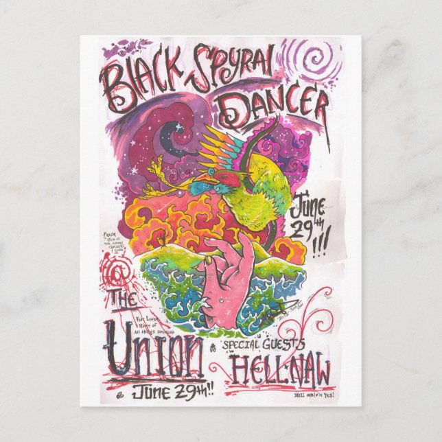 Juni 29 Show Flyer - Fullt Färg Vykort (Framsida)