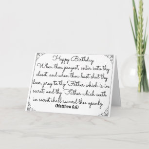 Juni 6 Bible Birthday card med Matthew verse Kort