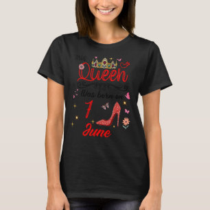 Juni 7:e födelsedag Dagen då drottningen föddes de T Shirt