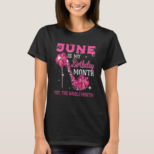 Juni är min födelsedag hela juni t shirt (Framsida)