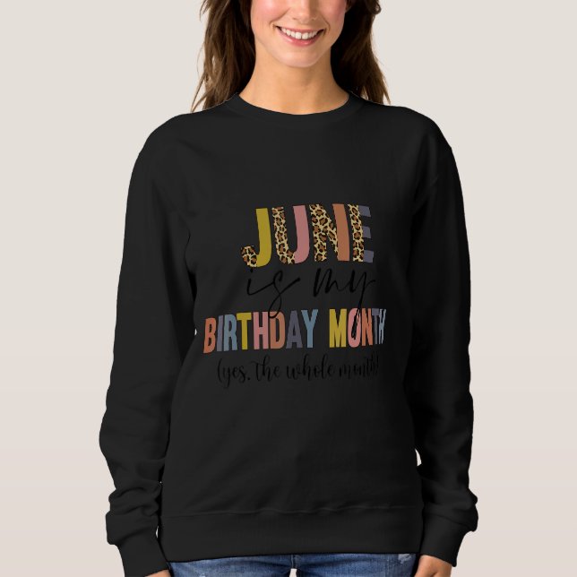 Juni är min födelsedag Ja hela månaden T Shirt (Framsida)