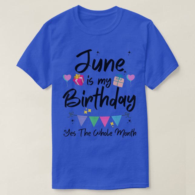 Juni är min födelsedag, ja hela Roligten T Shirt (Design framsida)
