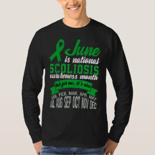 Juni är nationell medvetenhet om skolios månad 1 t shirt