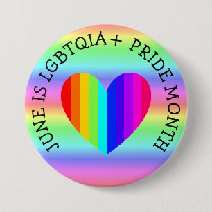 Juni är Pridet LGBTQIA+ Månadsknapp Knapp