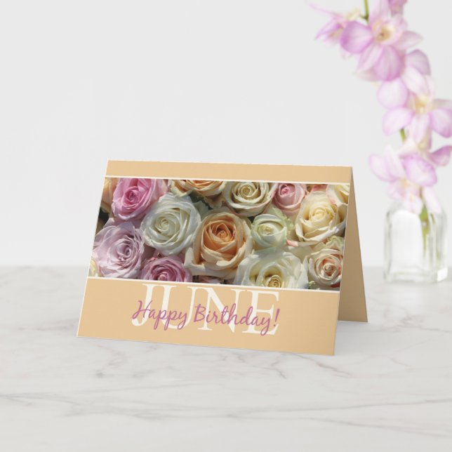 Juni Birthday Ro Birth Month Flower Kort (Orkide)