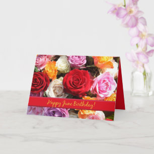 Juni Birthday Ro Birth Month Flower Kort