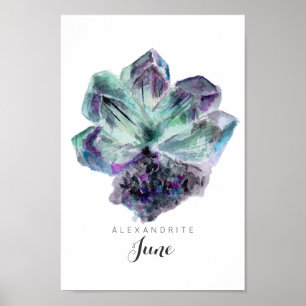 Juni Birthstone - affisch för