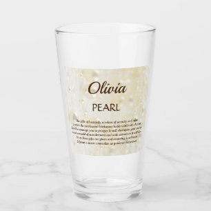 Juni Birthstone Pearl-design Glaskopp