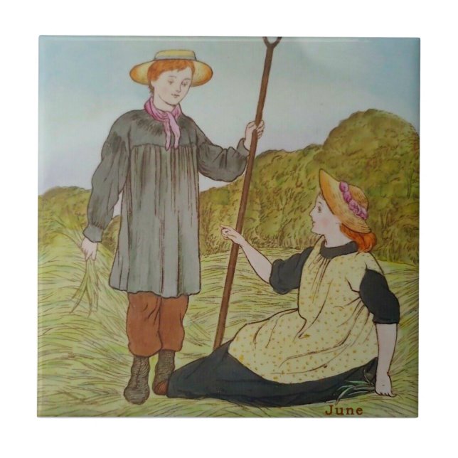 Juni Bröllopstimånadersmånad Repro för Färgad av å Kakelplatta (Framsidan)