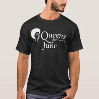 Juni-födelsedag för svarta kvinnor Afro American G T Shirt