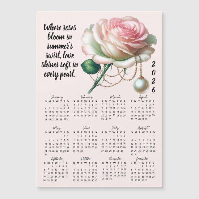 Juni Födelsedagsblomma & Sten Kalender (Framsida)