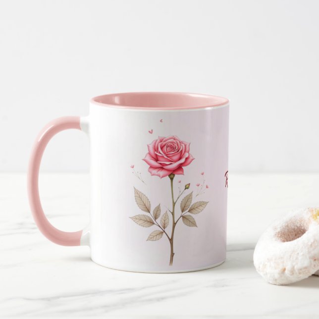Juni Födelsemånad Flower Anpassningsbar Coffee Mug Mugg (Med munk)