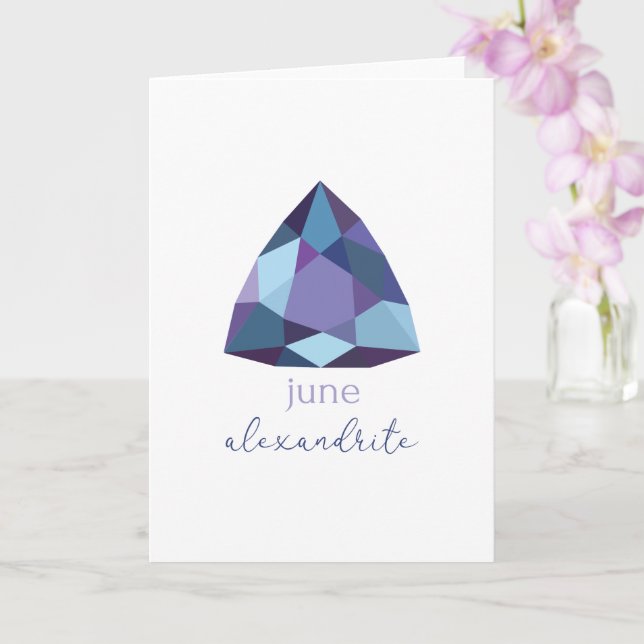 Juni födelsesten Alexandrit Kort (Orkide)