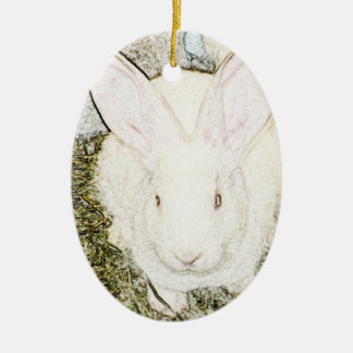 Juni kaninprydnad julgransprydnad keramik