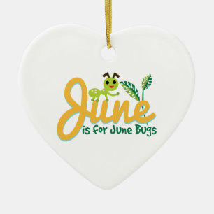 Juni kryp julgransprydnad keramik