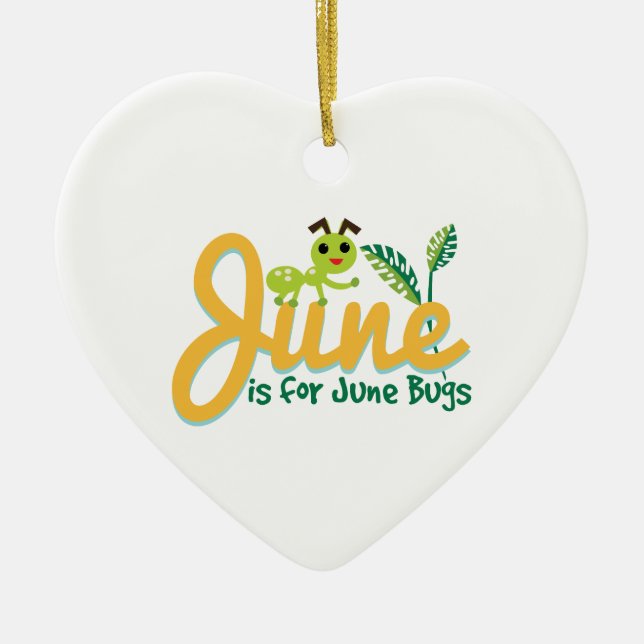 Juni kryp julgransprydnad keramik (Framsidan)
