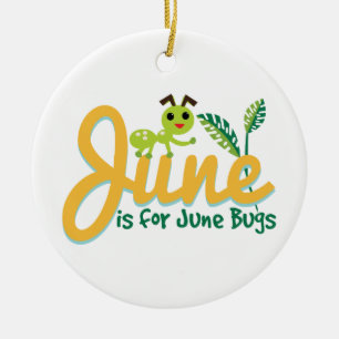 Juni kryp julgransprydnad keramik
