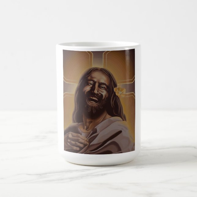 Juni måne skratta Jesus mugg (Center)