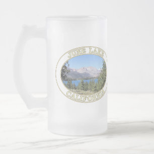Juni Sjö och Östra Sierra Nevada-bergen Frostat Ölglas