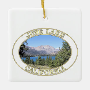 Juni Sjö och Östra Sierra Nevada-bergen Julgransprydnad Keramik