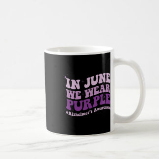 Juni Vi Bär Lila Alzheimers Medvetenhet Månad Kaffemugg