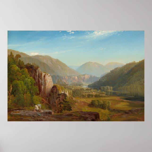 Juniata River, Pennsylvania av Thomas Moran Poster (Framsidan)
