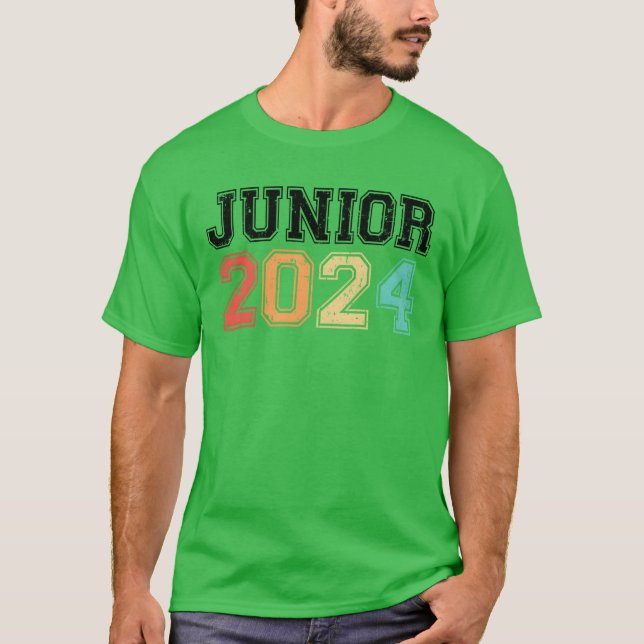Junior 2024 Retro Vintage present T Shirt (Framsida)