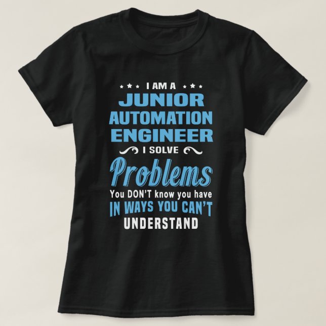 Junior Automation Ingenjör T Shirt (Design framsida)