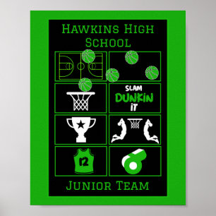 Junior Basketball Players Poster